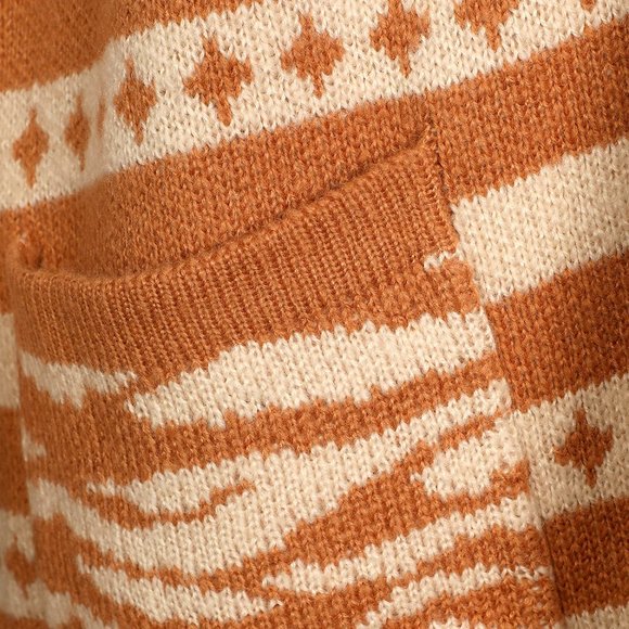 Oversized Lulus Tan + White Cardigan (S) - Picture 5 of 6